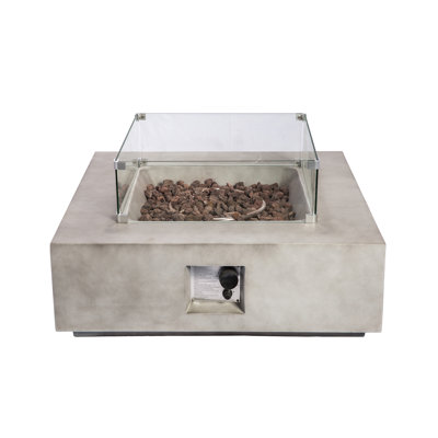 Square Concrete Propane Smokeless Fire Pit
