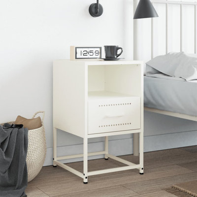 Andrietta 36cm W Steel Bedside Table