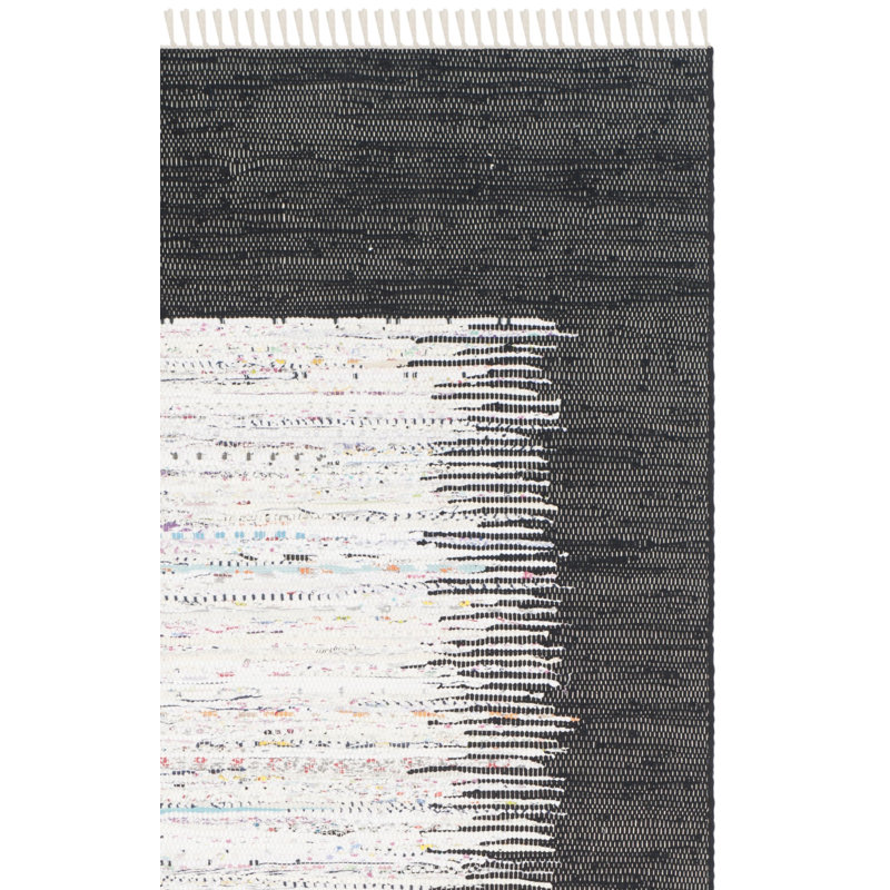 Paynter Hand Woven Cotton Ikat Rug, Rectangle 3' x 5'