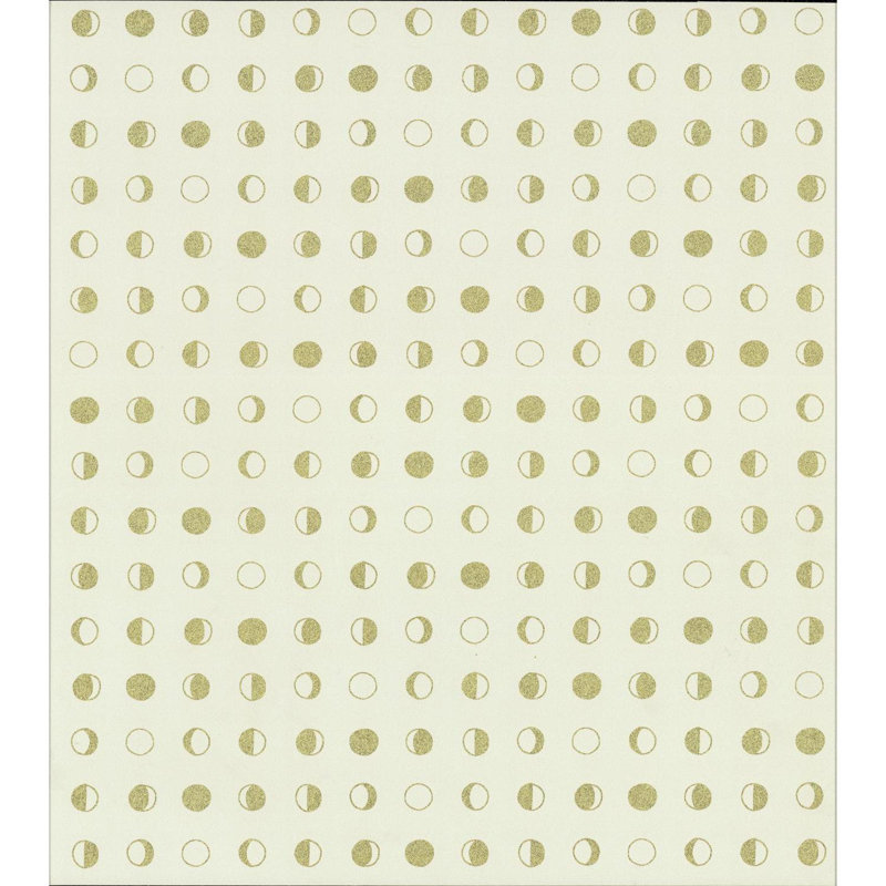 Rouleau de papier peint à pois L 32,8 pi x l 20,8 po Carrolltown, Crème / doré