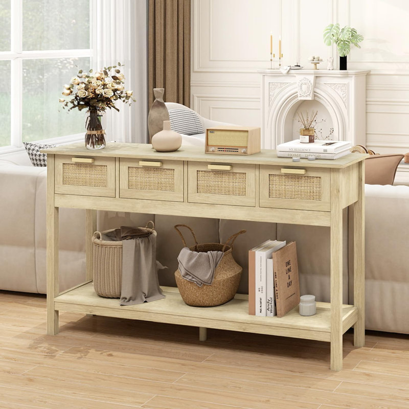 Rattan Console Table