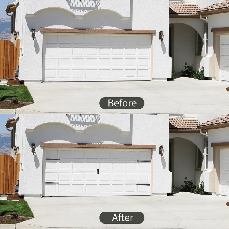 Decorative Garage Door Accents Hinges Handles Hardware Kit,  2 Handles And 4  Hinges
