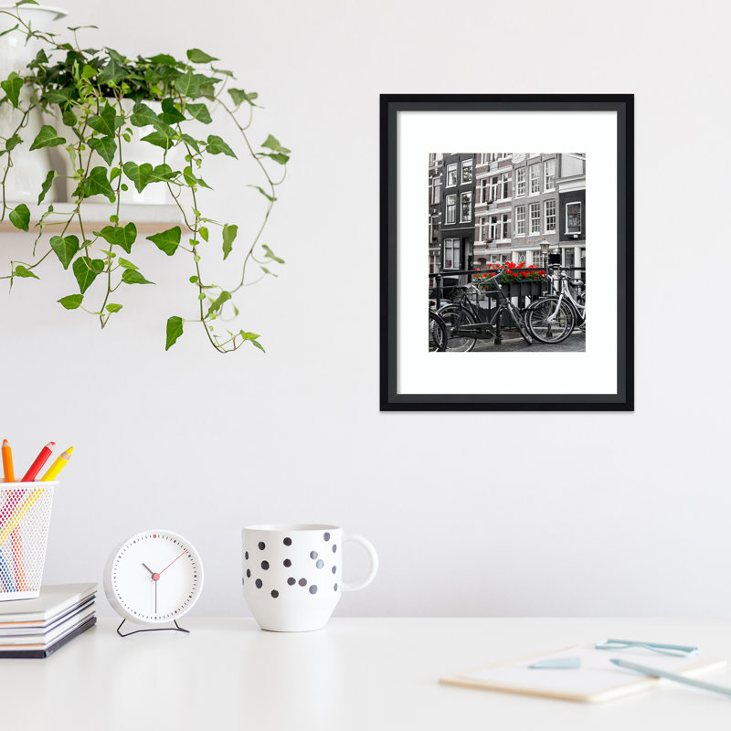 Blairsville Black Picture Frame with Mat, 8" x 10"