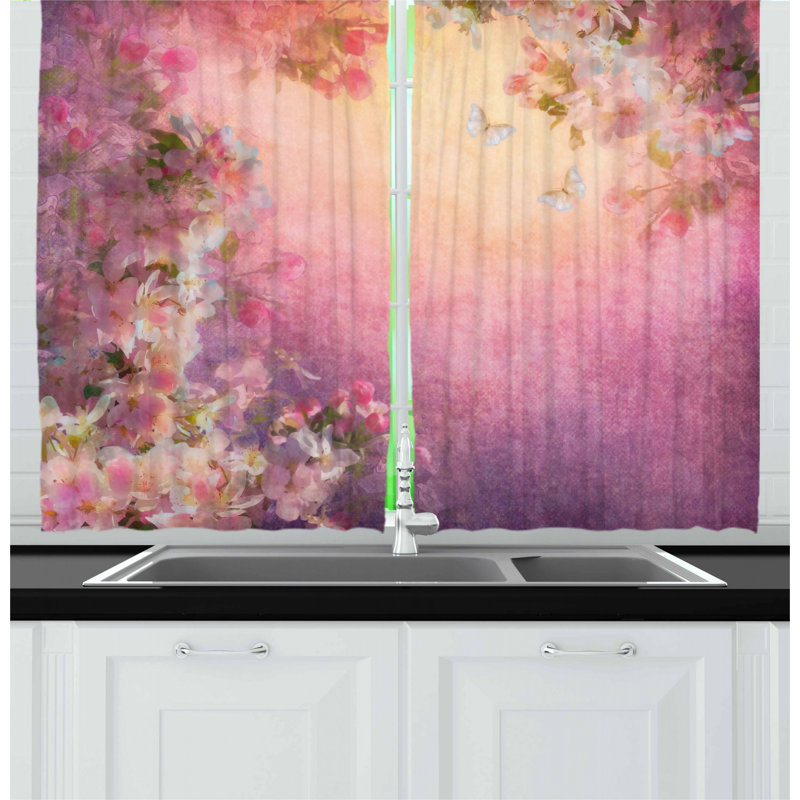 No Theme Pointed Kitchen Curtain