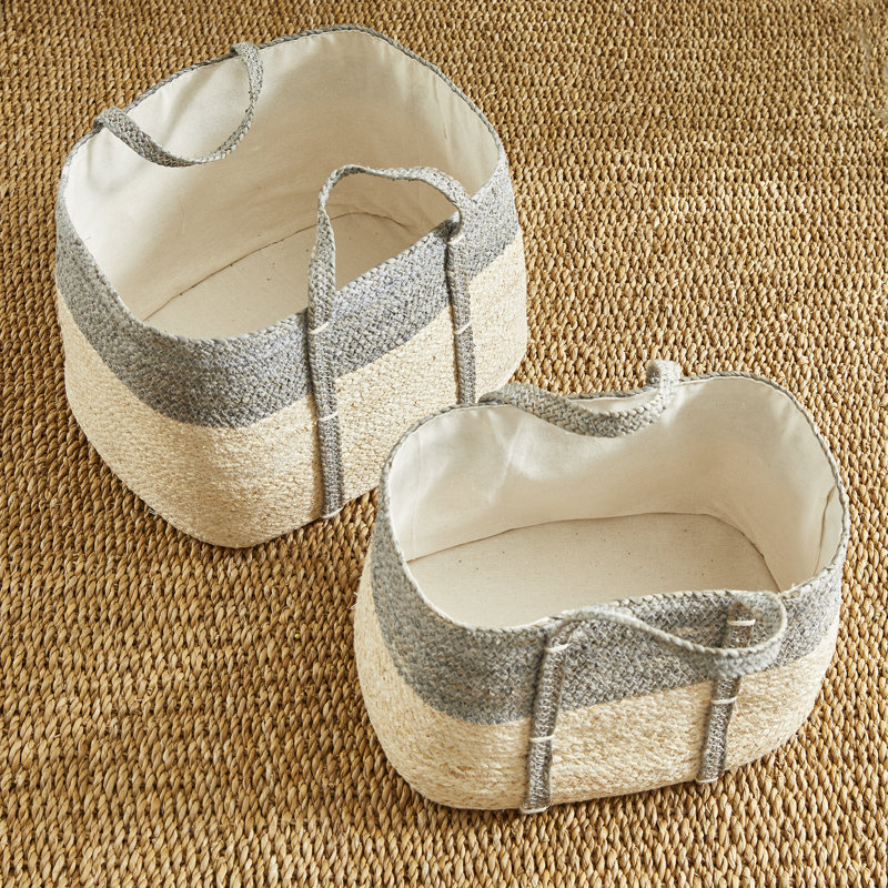 Jumelle Handmade Seagrass Decorative Basket Set