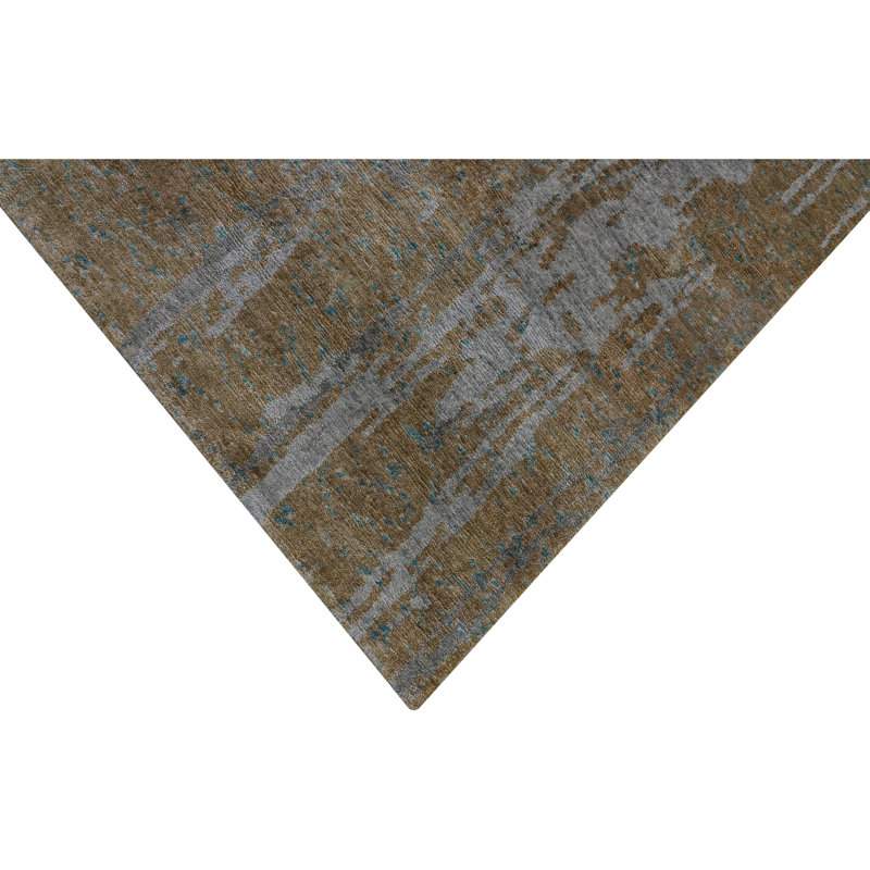 Abstract Area Rug in Gray, Rectangle 6' x 9'