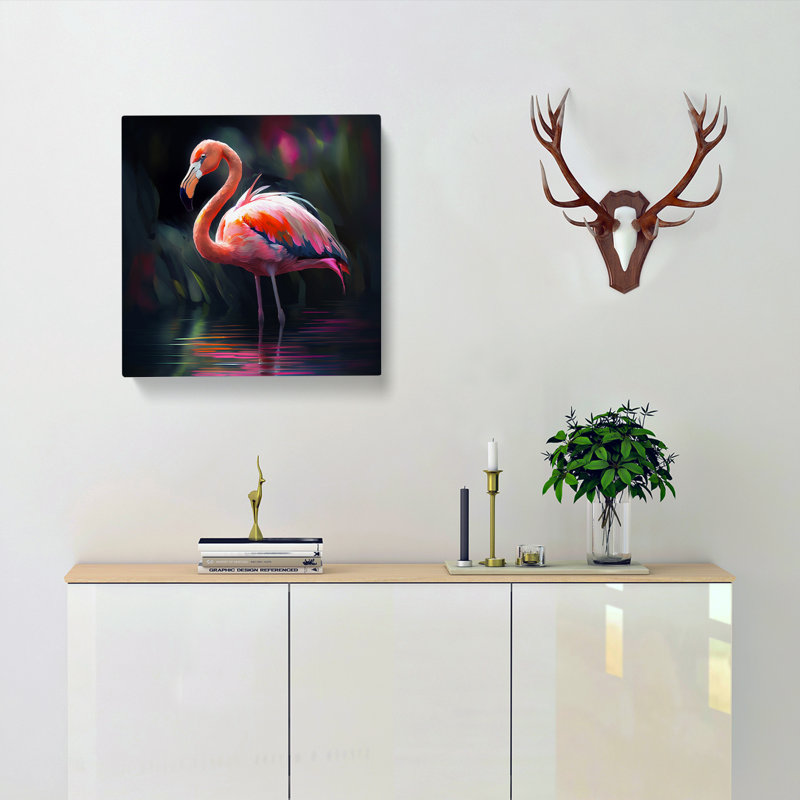 Flamingo Digital - No Frame Print, 50cm H x 50cm W x 3cm D