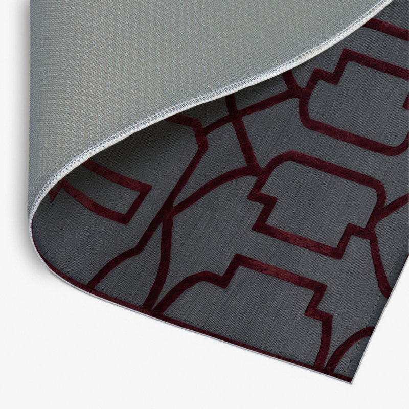 Tapis gris intérieur et extérieur Trellis, Rectangulaire 2 pi x 3 pi