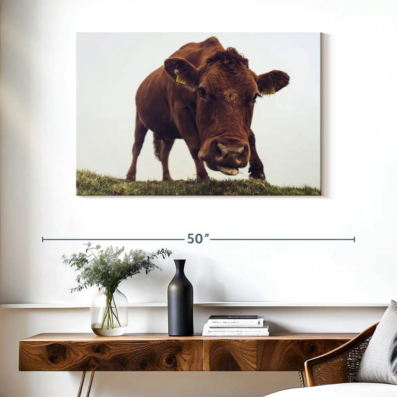 Chocolate Cow Face, 26" H x 39" W