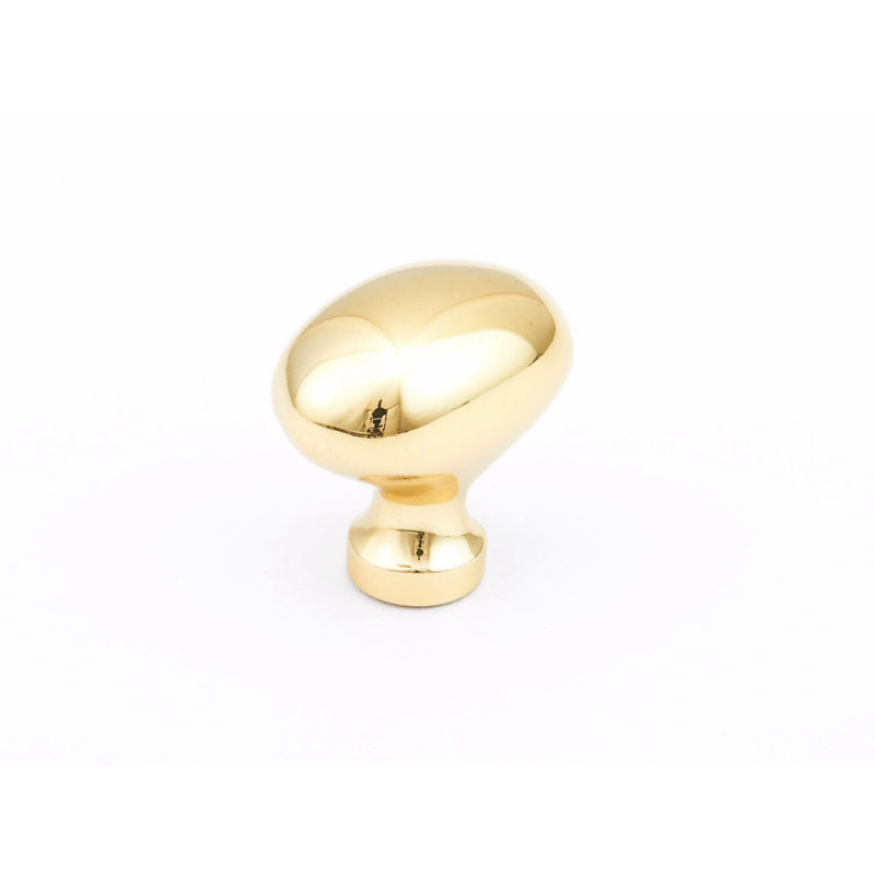 Traditional Round Knob, Polished Brass