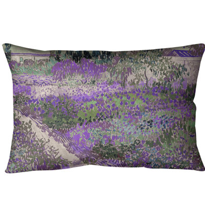 Coussin lombaire bluhender garten mit pfad