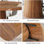 Table de conférence 55,11 "ovale en bois brun rustique pour 6 personnes (chaise non incluse)