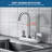 4 In. Centerset Double Handle High Arc Kitchen Faucet Bathroom Faucet Without Drain Kit In Chrome