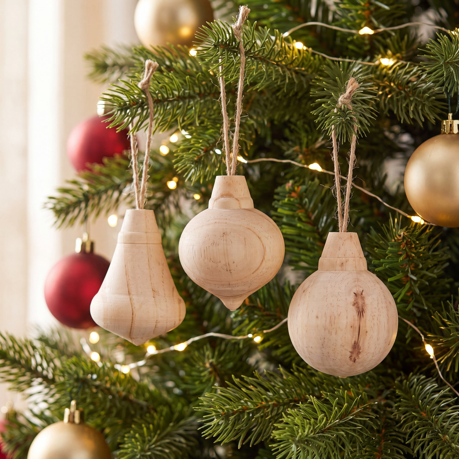 3.5'' Wood Holiday Shaped Ornament