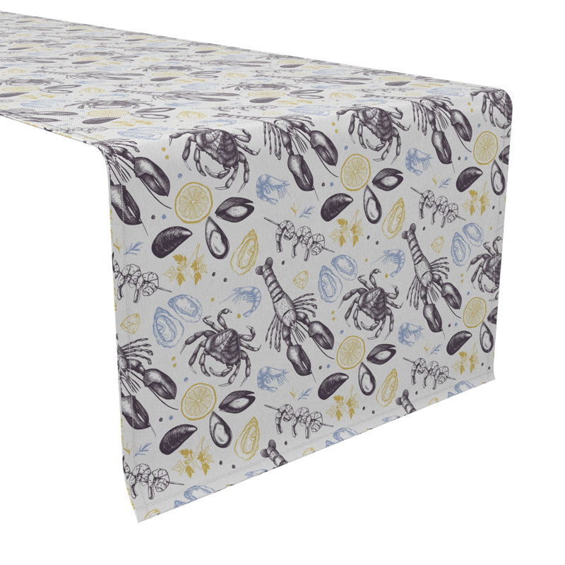 Rectangular Cotton Twill Table Runner, 90" L x 16" W