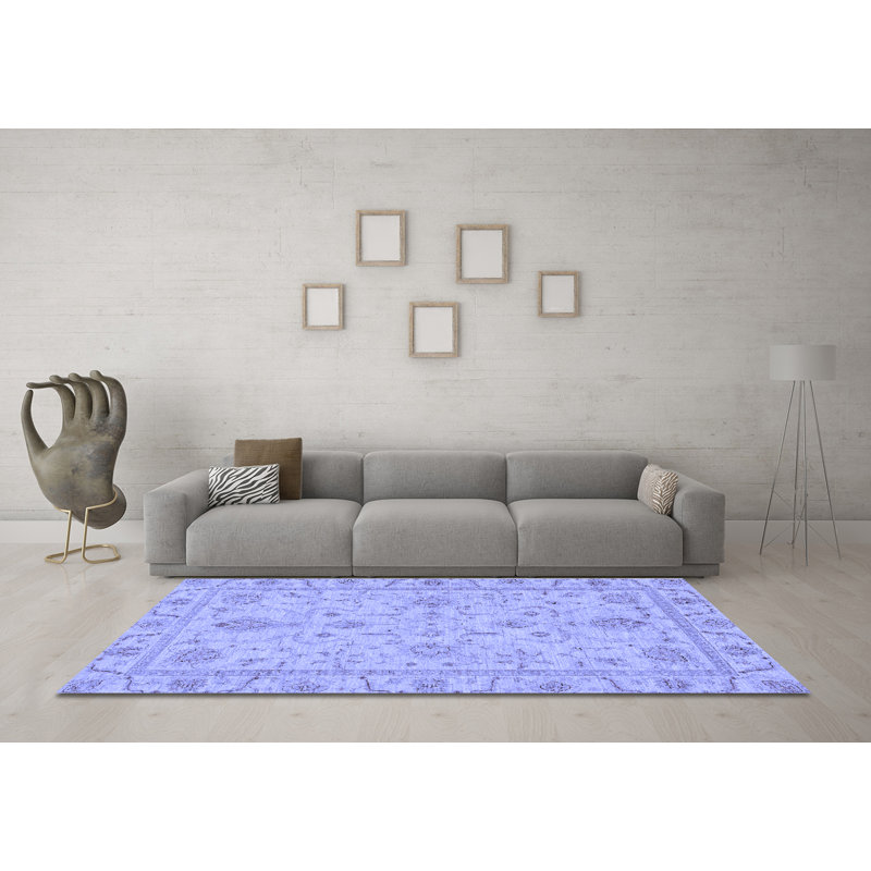 Tapis bleu / gris 7 pi x 9 pi Kristapher