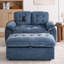 Double Sofa Recliner with Manual Adjustable Backrest and USB Charging Station-1034271325