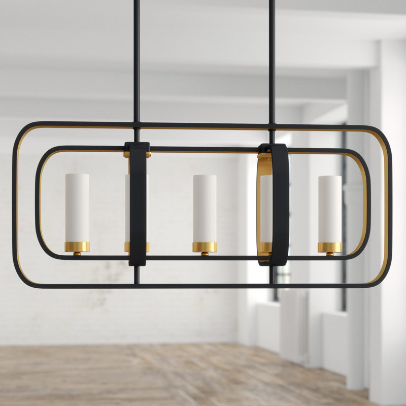 Iniguez 5 - Light Kitchen Island Pendant, Bronze Gold