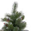 Arbre articulé à poils 9 pi avec 72 baies rouges, 73 pommes de pin et 2099 pointes
