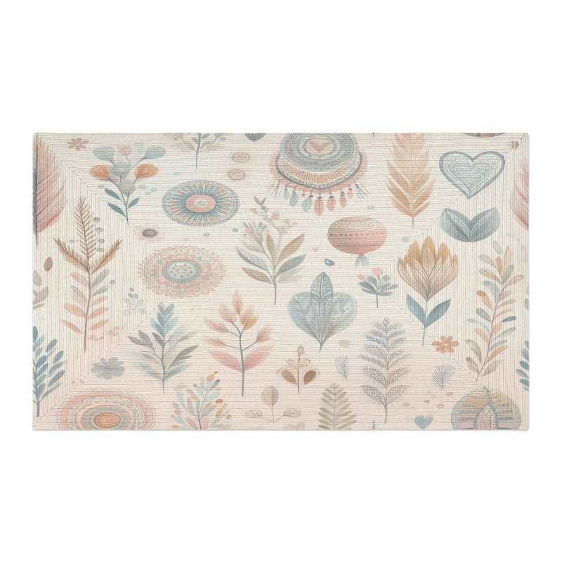 Subtle Boho Vibes Braided Rug, Rectangle 3' x 5'