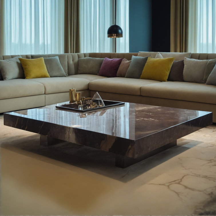 Briamarie 39.37'' Square Sintered Stone Coffee Table
