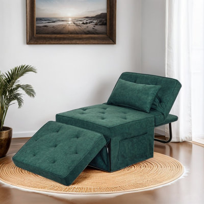 Canapé-lit pliant multifonctionnel avec dossier réglable et coussin (largeur moyenne de 28 po)