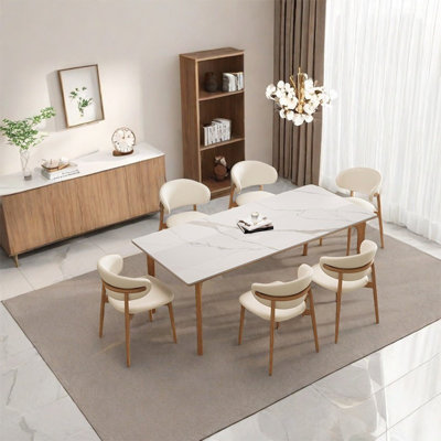 Simple modern rock plate dining table sets