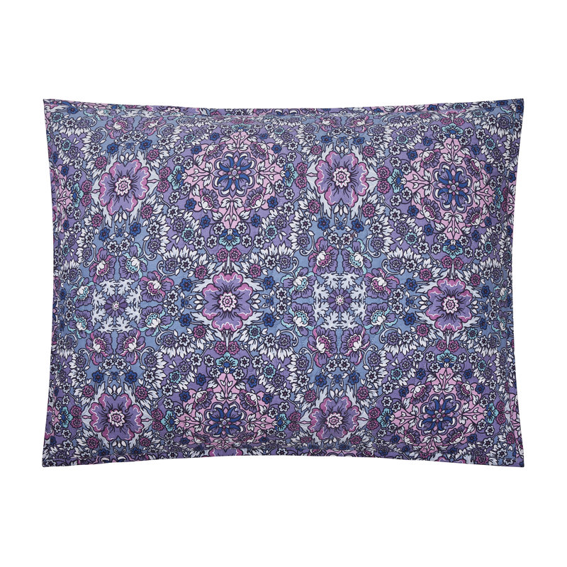 King Size Blue Cotton Reversible Quilt Set