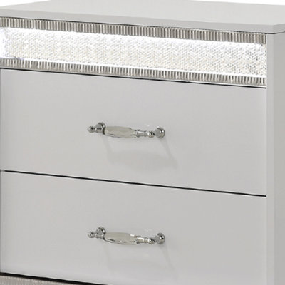 Lashell 2-Drawer Nightstand with LED Lighting