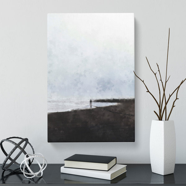 East Urban Home Walking On The Beach - Wrapped Canvas Print | Wayfair.co.uk