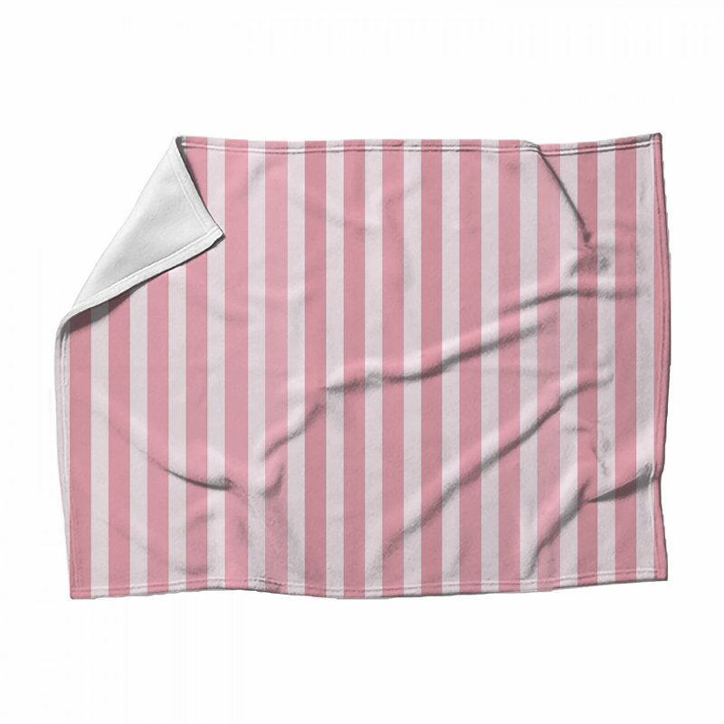 Stripes Fleece Throw Blanket - Pattern Throws for Sofas or Beds, 51in W x 60in H