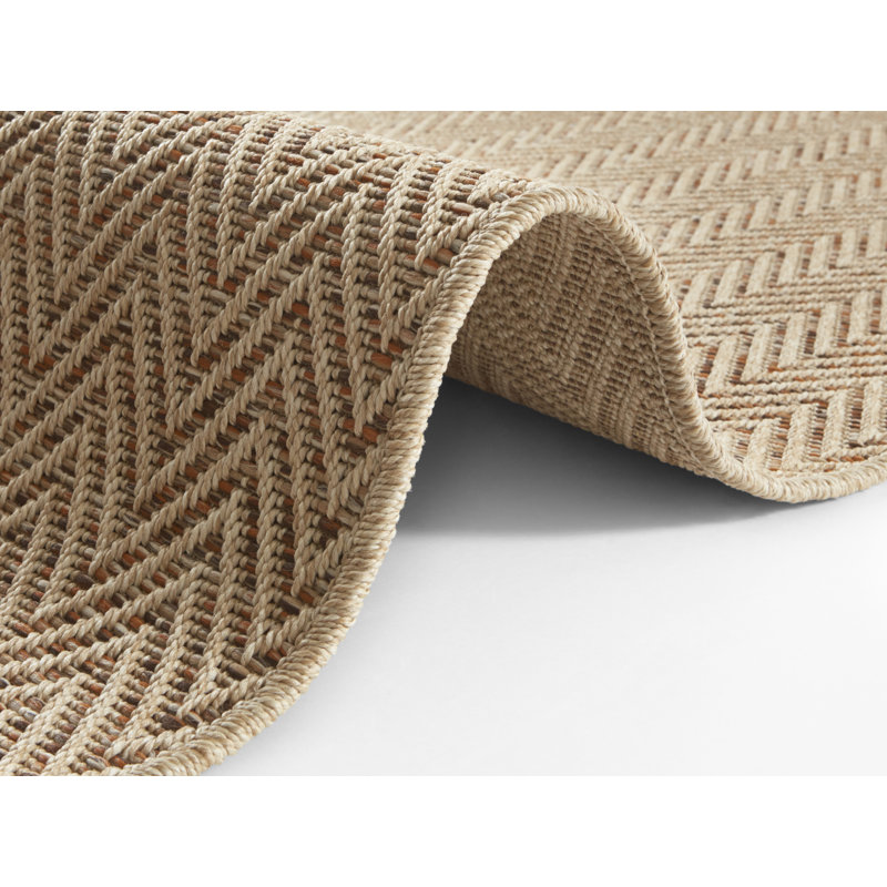 Flatweave Beige/Terracotta Rug, Runner  80 x 150 cm