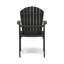 Chaises de salle à manger d'extérieur résistantes aux intempéries en bois d'acacia Adirondack (ensemble de 2), finition gris foncé