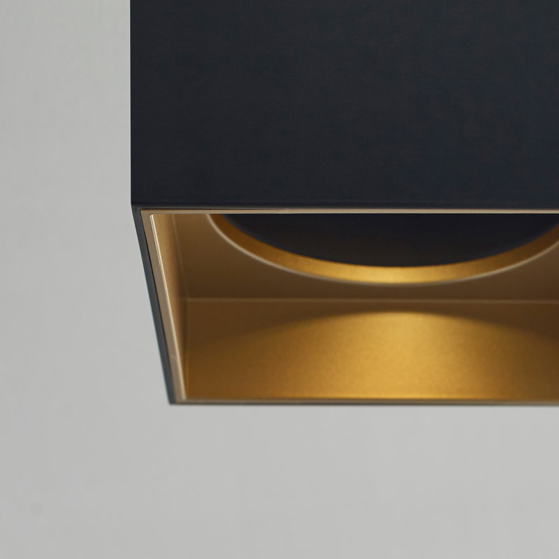 Exo 1 - Light LED Flush Mount, 2700K, Matte Black/Gold Haze