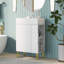 Meuble-lavabo de salle de bain, armoire combinée, meuble de rangement pour salle de bain, lavabo simple en céramique, rangement à droite (armoire)-2144310683