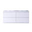 72 po W Meuble-lavabo autoportant à double cuve avec lavabo blanc-1051125727