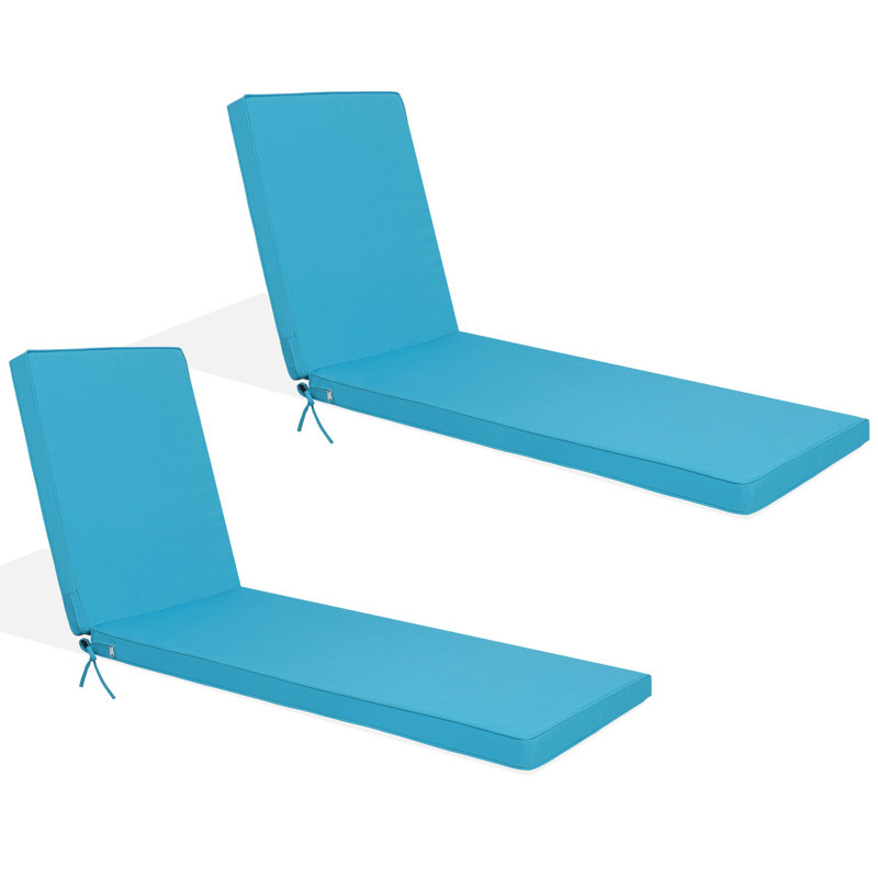 Coussin de chaise d'extérieur imperméable 72 "avec attaches 72"