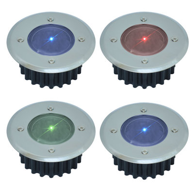 Silver Solar Powered Metal Well Light
