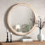 Miroir mural 30 po rond en bois massif de style campagnard, miroirs décoratifs rustiques Boho pour salle de bain, miroir mural Shabby Chic pour vestibule de salle de bain