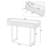 Solid Wood Entryway Table With Storage,Narrow Console Table With Fluted Design & Metal Legs, Functional Sofa Table For Hallway-1988846400