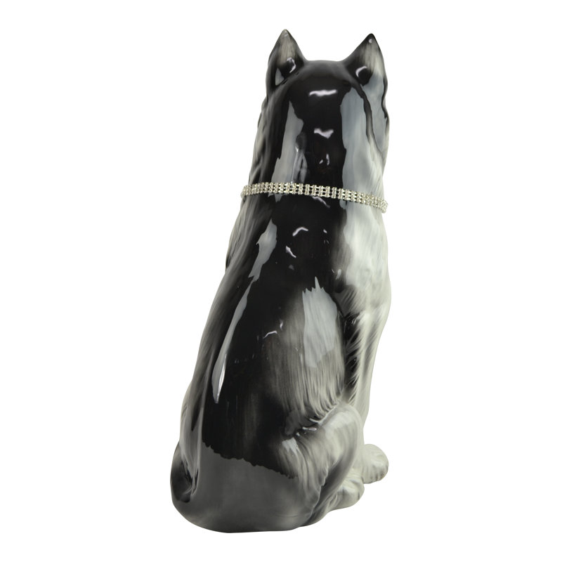 Statue Husky en céramique