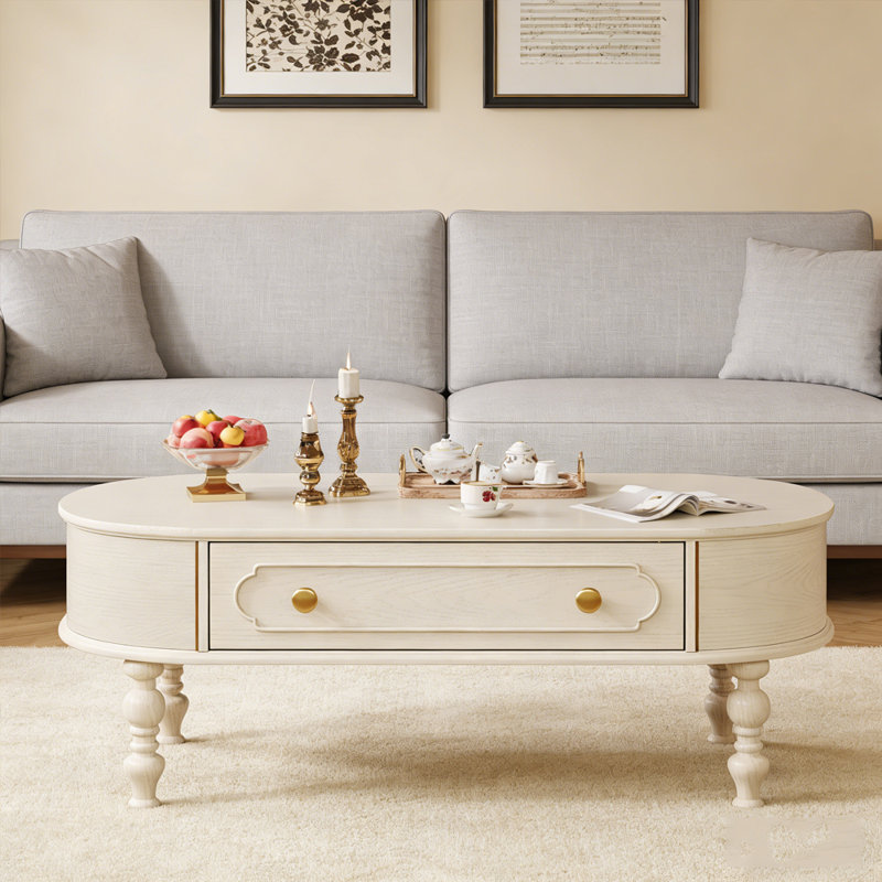 Strong Storage Capacity Solid Wood Coffee Table