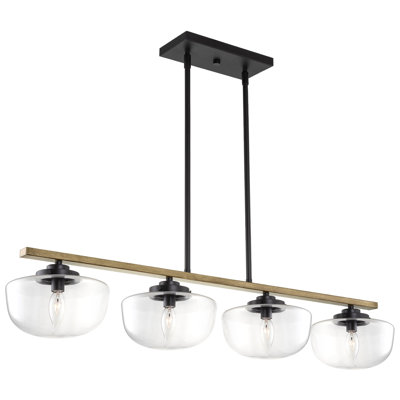 Lustre pour îlot de cuisine 4 lumières 4 lumières