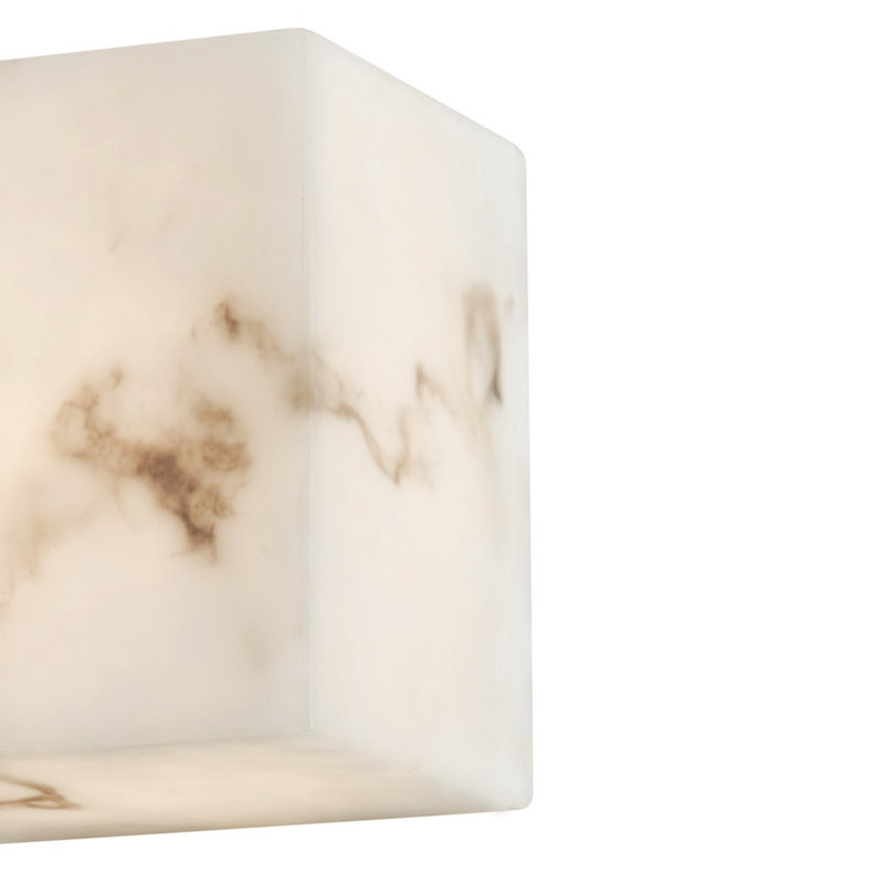LumenAria - Medley 17" LED ADA Wall Sconce, Faux Alabaster, 4.75" H x 4.75" W x 4" D