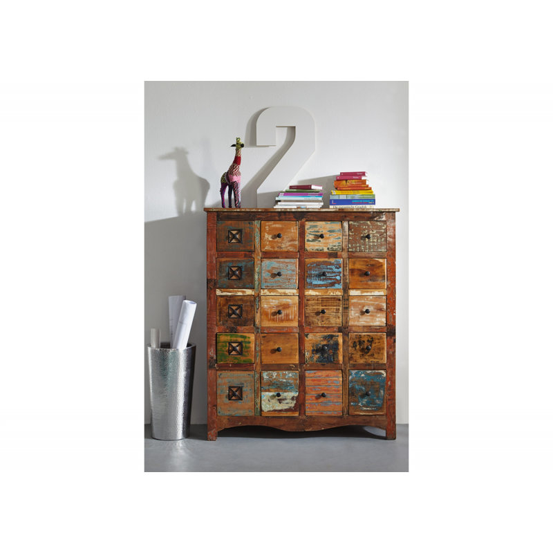 Nature Of Spirit Solid Wood 125cm W 20 - Drawer Chest of Drawers