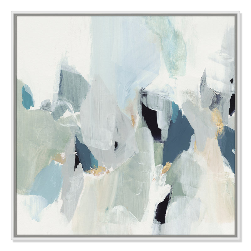 «Little Talks III» par Isabelle Z - reproduction d'art, H 31,5 po x l 31,5 po, Toile avec cadre photo, Blanc