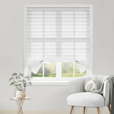 No Tools Cordless Original Embossed Light Filtering Pleated Paper Shade, Easy to Install and Cut for Home Bedroom Office Windows