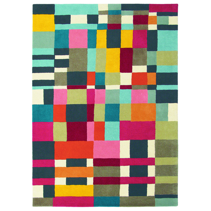 Estella Geometric Wool Hand Woven Area Rug, Rectangle 140 x 200cm