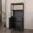 Black Bamboo Storage Cabinet