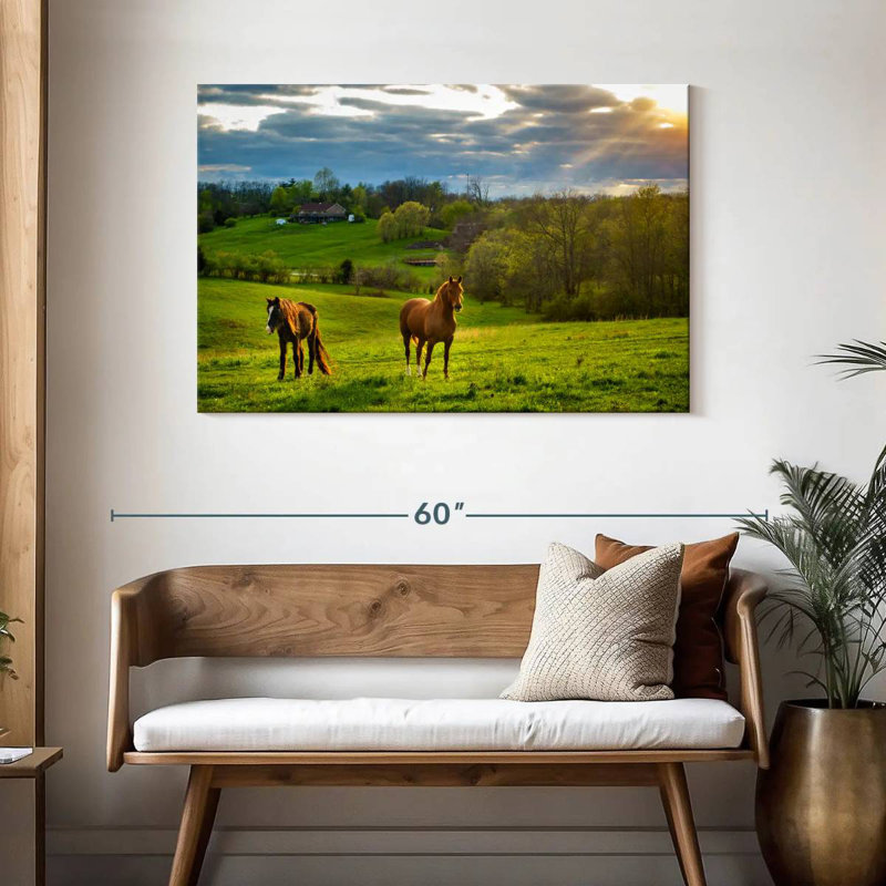 Horse Farm, 30" H x 45" W